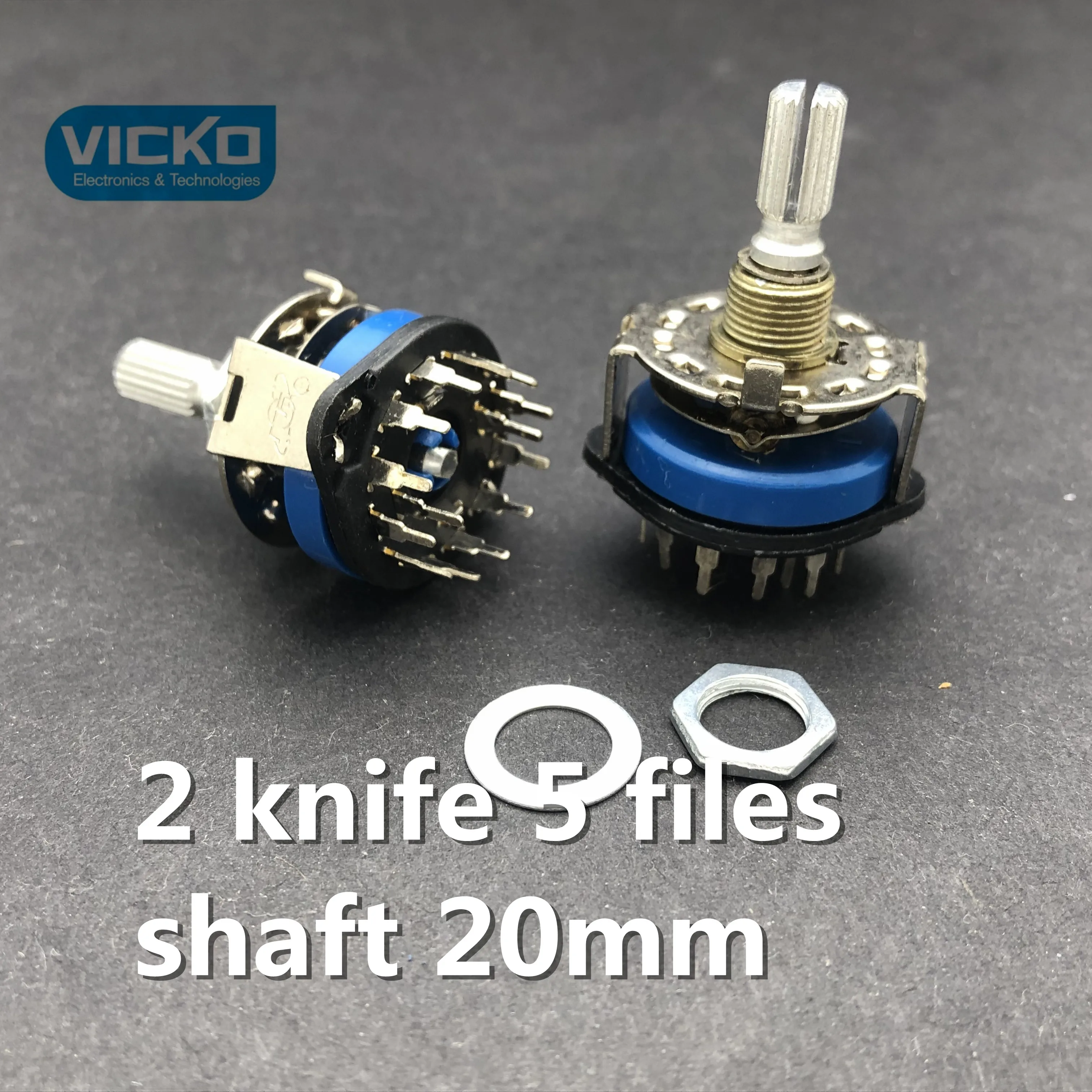 Band Rotary Switch Chassis signal conversion Stalls Gadgets small accessories 2 knife 5 files shaft 20MM