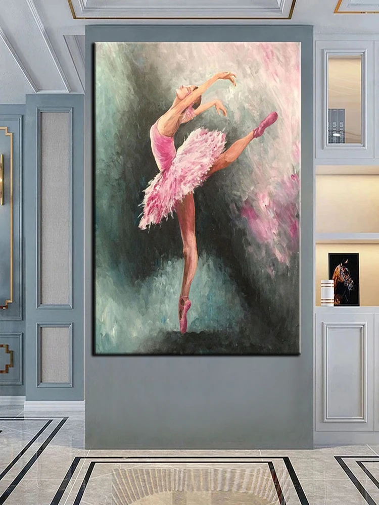 

100% Handpainted Classic Dancing Girl Abstract Oil Painting Wall Art Home Decor Picture Modern On Canvas No Framed Large Size