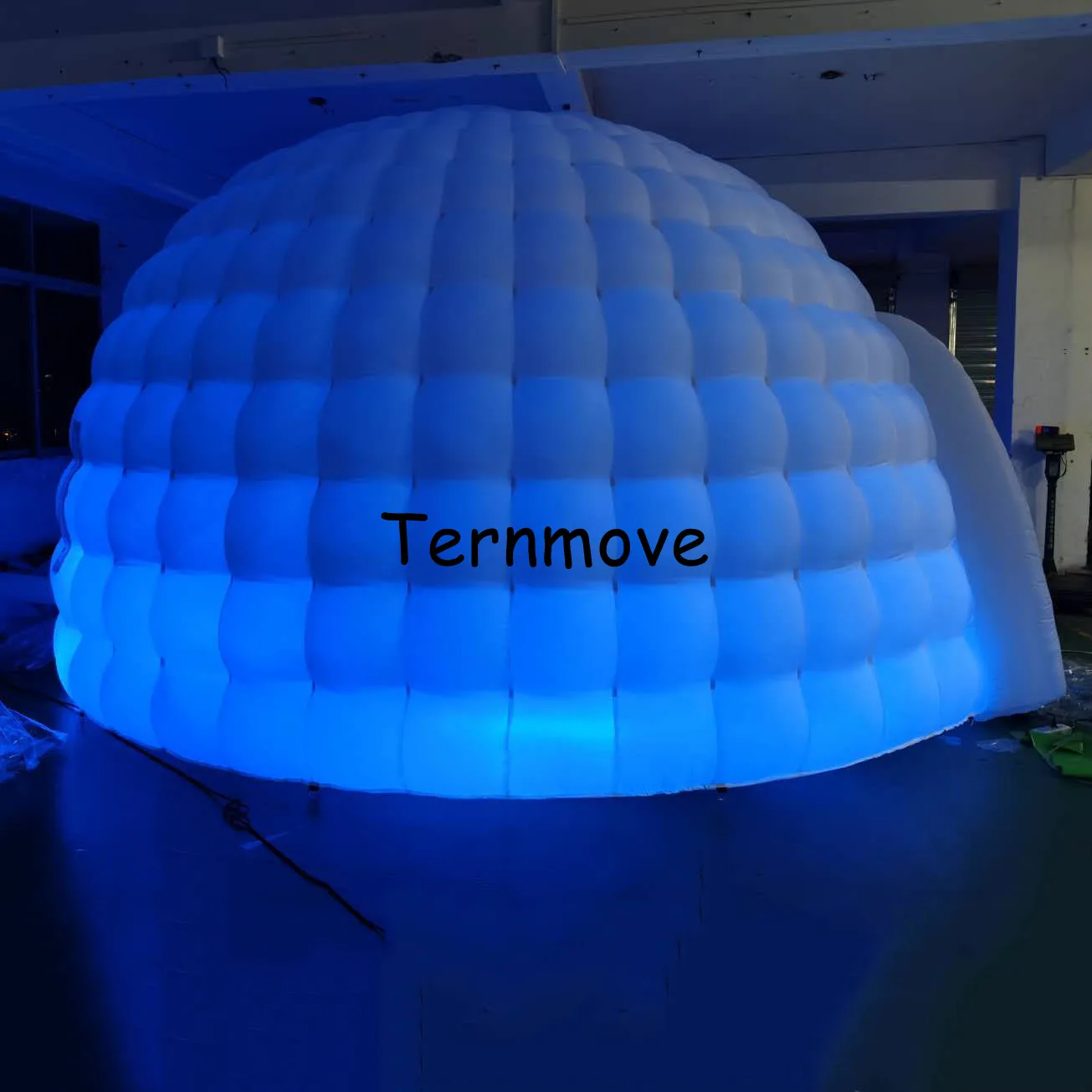 white outdoor cold air white 5m dia. led inflatable igloo tent advertising inflatable booth tent inflatable dome tent for party