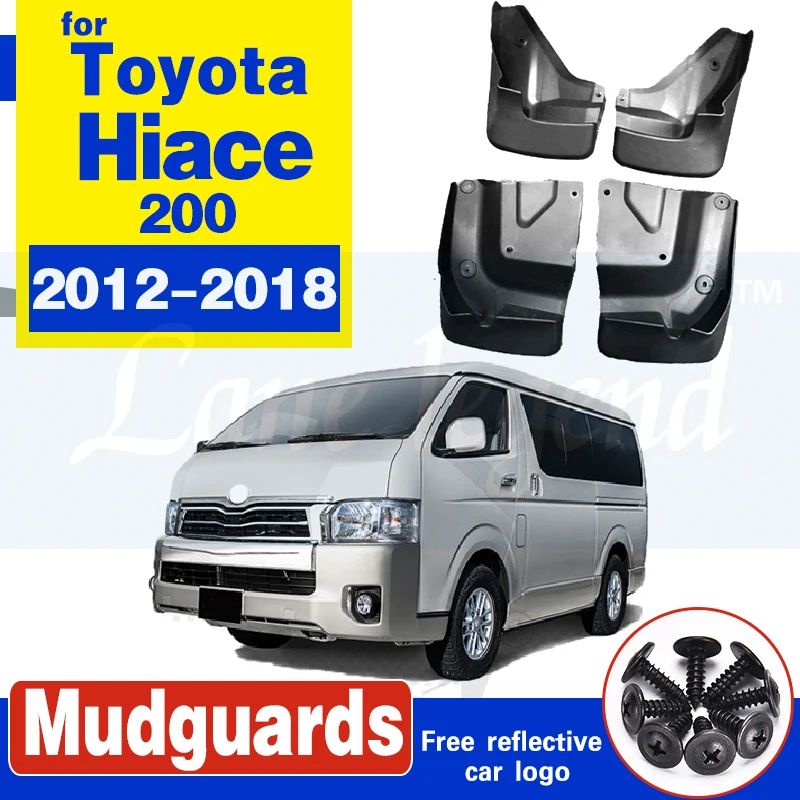 

4PCS/SET Splash Guard Mud Flaps for Toyota Hiace H200 Series 2012-2018 Mud Flaps Front &Rear