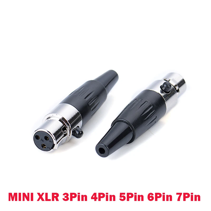 5/20/100PCS XLR mini 3pin 4pin 5pin 6in 7in plug socket mini xlr to audio microphone connection adapter