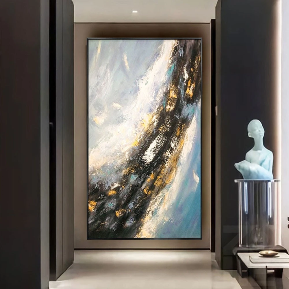 Fashion Wall Art Handmade Rich Colors Abstract Oil Painting On Canvas Big Brush Knife Abstract Trim Paintings Decor Living Room