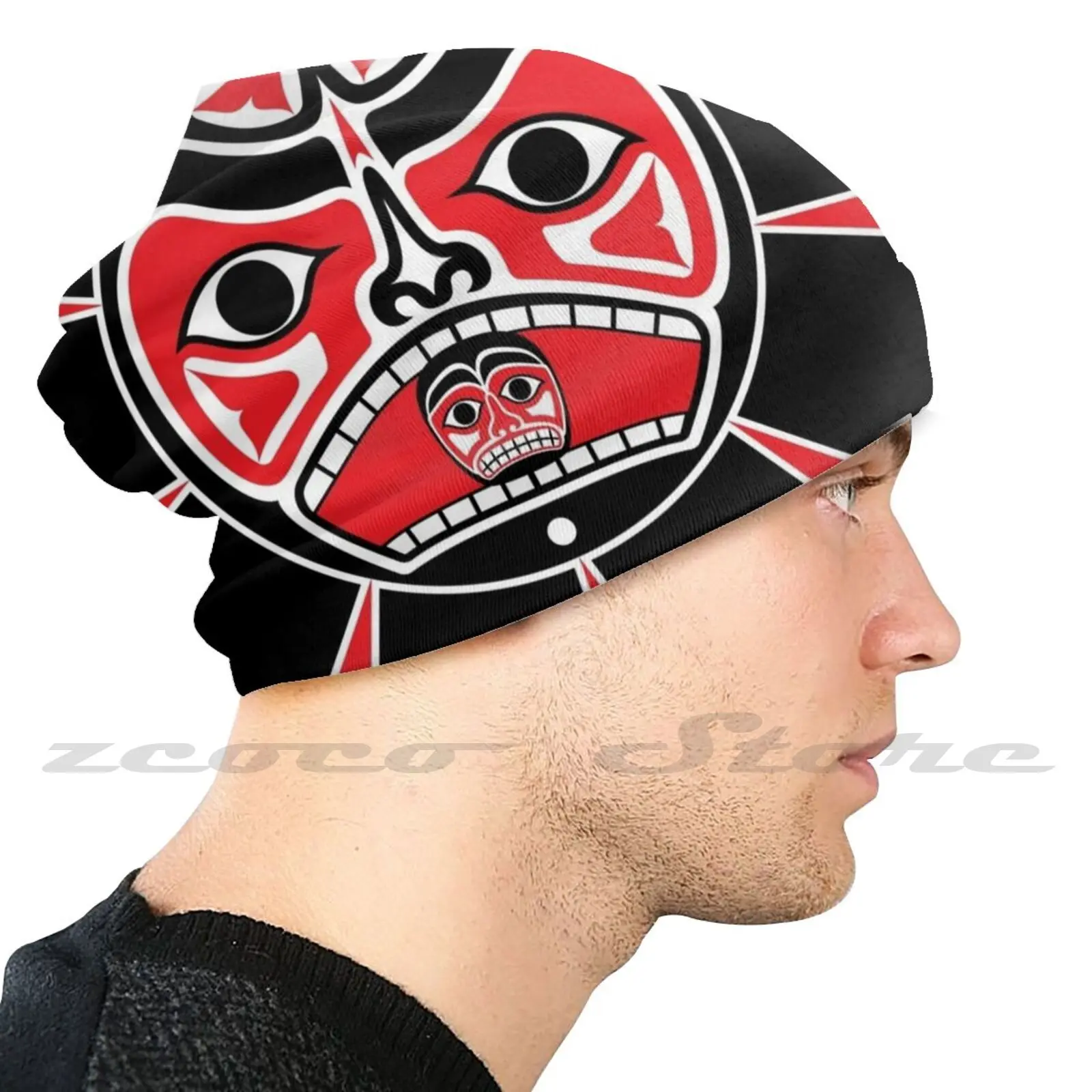 Haida Große Maske Diy Waschbar Filter Pm 2,5 Mund Trending Haida Erste Nationen Northwest Coast Traditionellen Alaska Tlingit Kanada