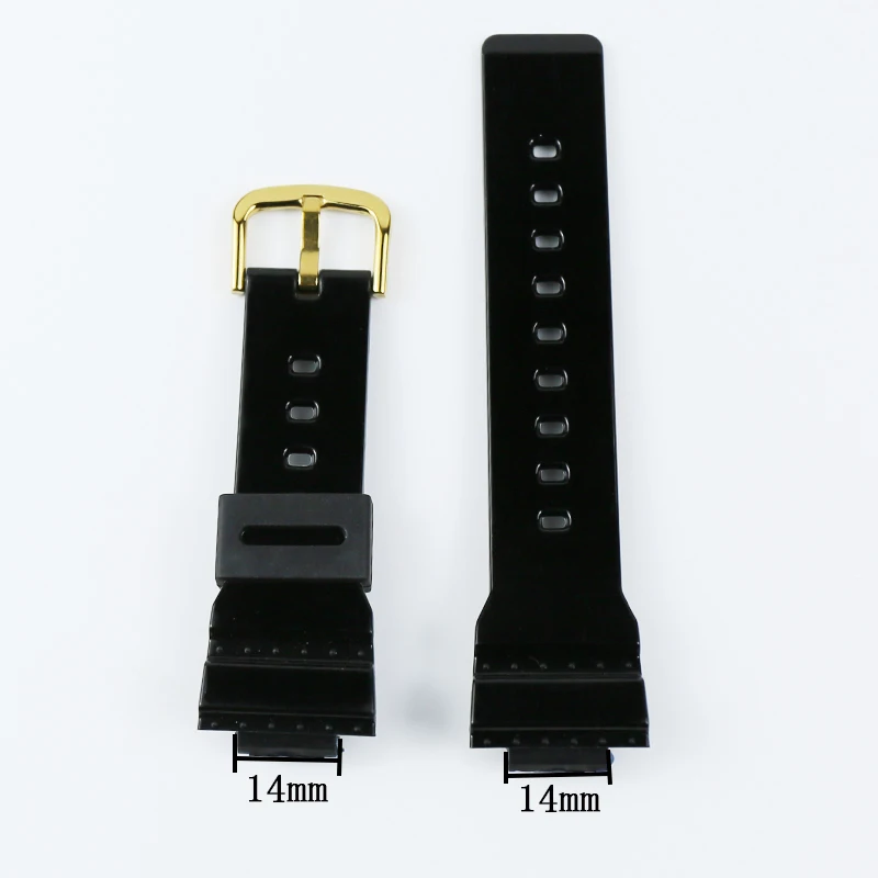 Watch accessories pin buckle 14mm For Casio BABY-G BA-110 111 112 3A 4A2 men\'s and women\'s resin silicone rubber sports strap