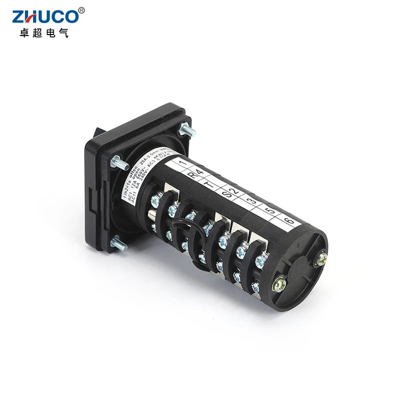 ZHUCO C178-7 2#  8 Positions 7 Poles Electrical Changeover Selector Universal Rotary Silver Contact Cam Switch