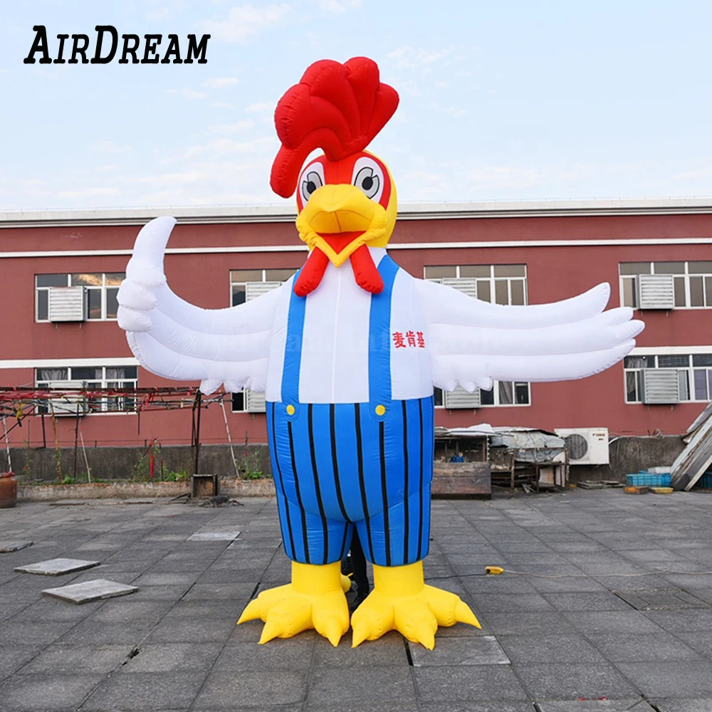 Customized size Giant inflatable chicken turkey hen model cartoon mascot for advertising