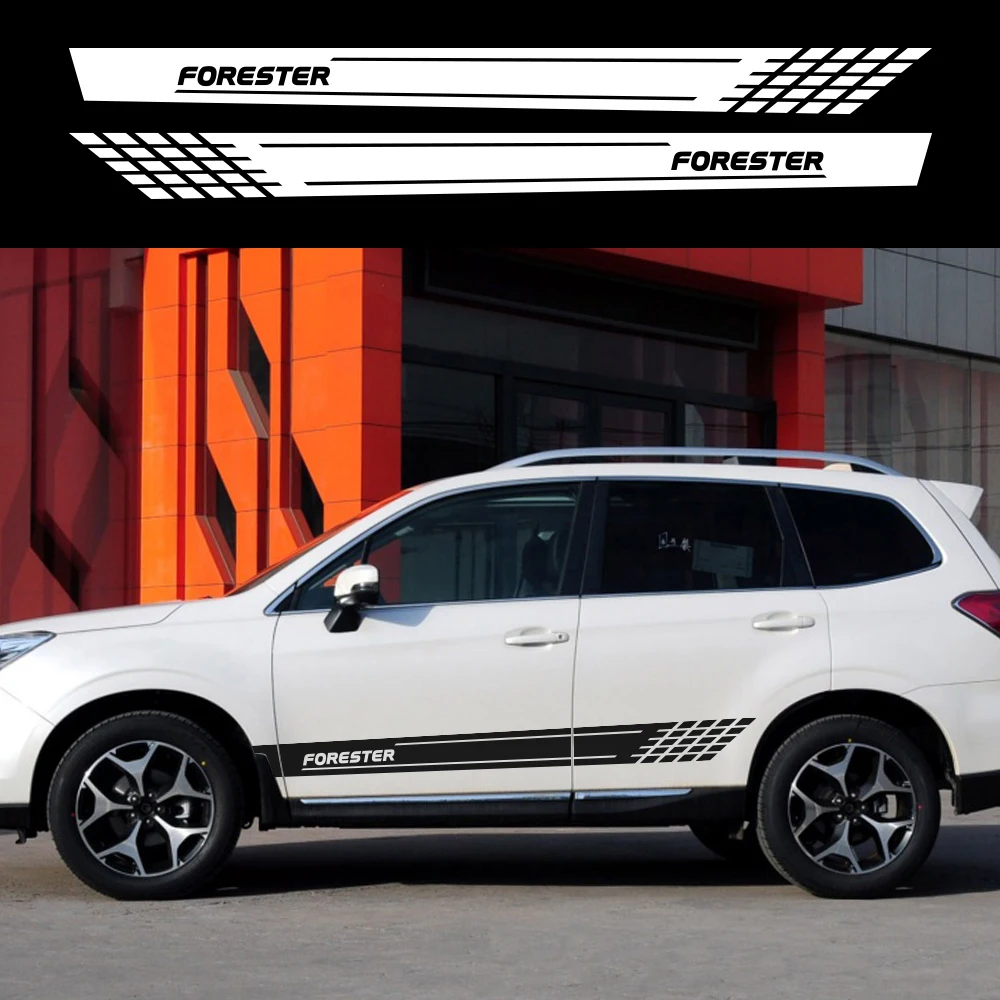 

For Subaru Forester Sj Xv Outback Car Side Skirt Stickers Vinyl Film Auto Sport Styling Decals Car Body Decorative Accessories