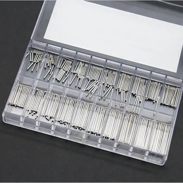 300Pack 1.2/1.0Mm 8-27Mm Roestvrij Stalen Horloge Band Spring Bar Armband Link Pin Wathcmaker onderdelen No.8009