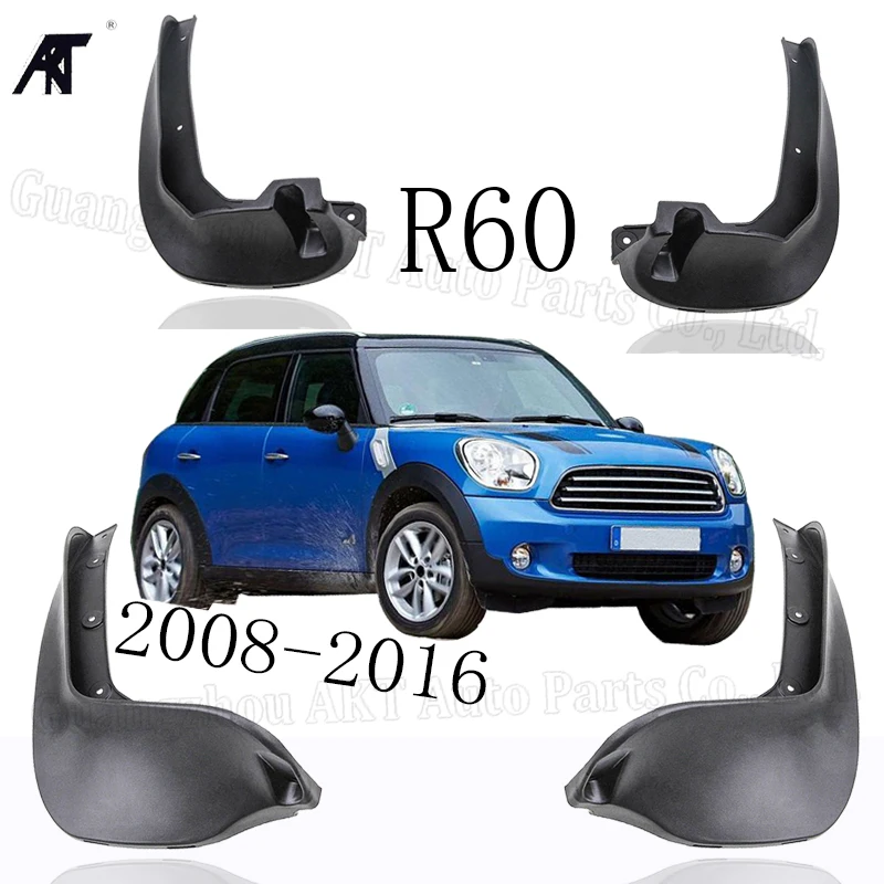 Mud Flap For Mini Cooper Countryman R60 2008-2016  Set Molded Mud Flaps Mudflaps Splash Guards Front Rear Mud Flap