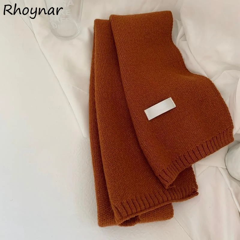 Scarves Women Solid Ins College Korean Fashion All-match Keep Warm 6 Colors Teens Trendy High Quality Comfortable Minimalist New