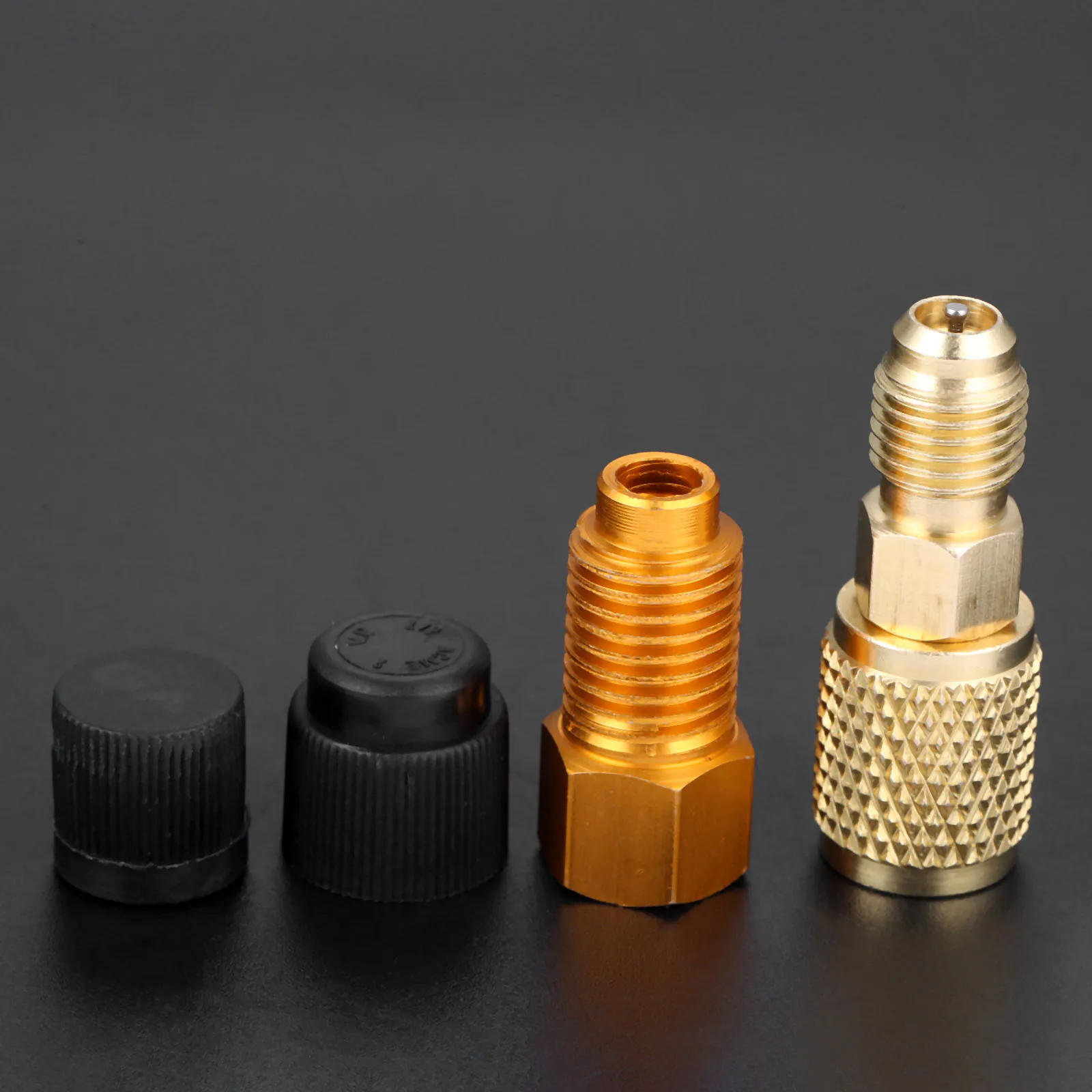 5 sztuk R1234yf czynnik chłodniczy może dotknij 1/2 "ACME LH kobieta 1/4" SAE mężczyzna AC otwieracz do butelek zawór narzędzie zawór — zdjęcie 4