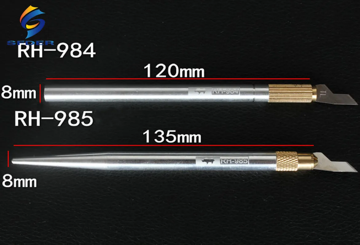 Metal Pure Copper Chuck Cutter RH-984/985 For Mobile Phone Film/Screen Shovel Glue, Cutting Paper Painting Repair Tools