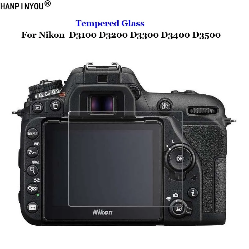 

For Nikon D3100 D3200 D3300 D3400 D3500 D3600 Front Tough Tempered Glass 9H Camera LCD Screen Protector Protective Film Guard