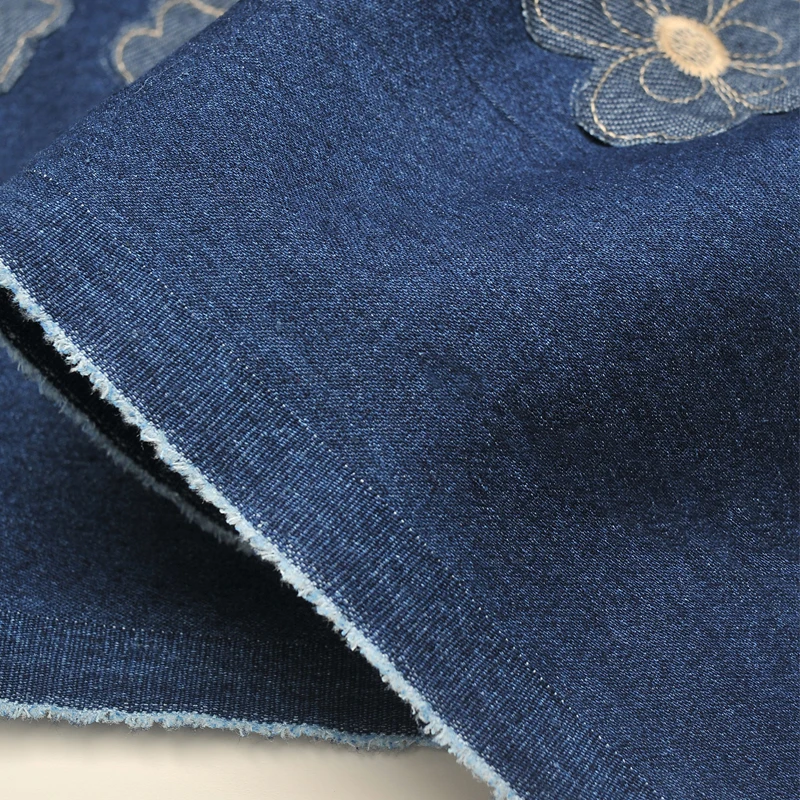 Denim embroidery flower cloth art DIY handmade bag three-dimensional embroidery stretch denim tablecloth book clothing fabric