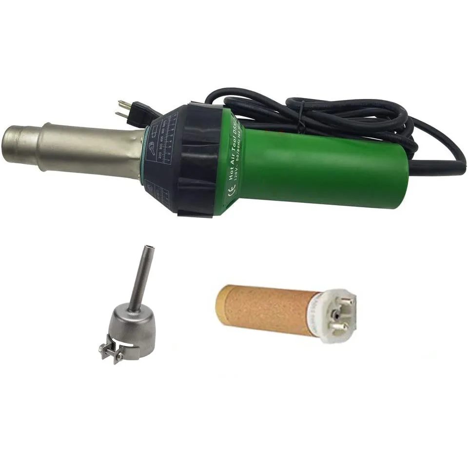 Professional 1600W Heat Gun Kit Hot Air Blast Torch With 5mm Round Welding Nozzle Plastic Welder Tool Set For PVC TPO Membrane