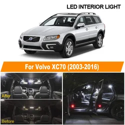 White Canbus Error Free Car Bulbs LED Interior Light Kit For Volvo XC70 2003-2012 2013 2014 2016 Reading Map Dome License Lamp