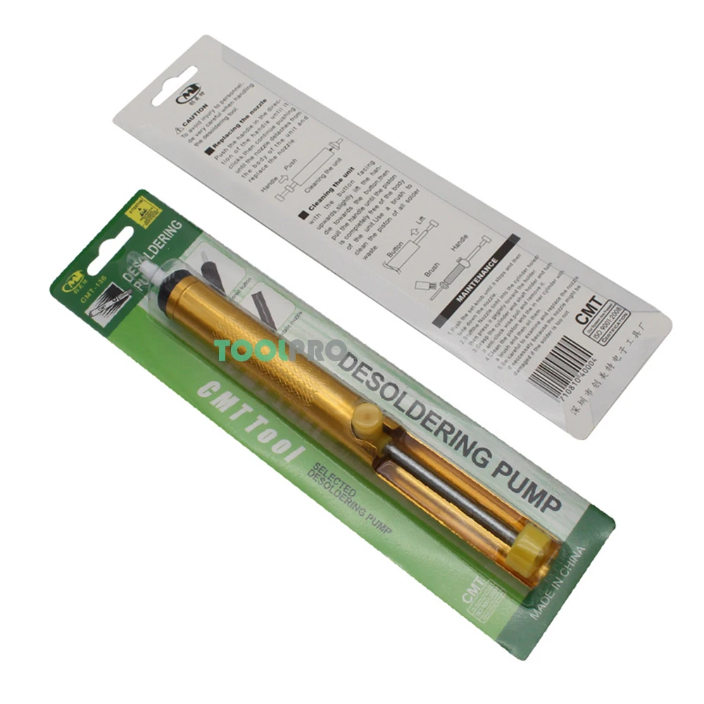 

Aluminum Metal Desoldering Pump Suction Tin Gun Soldering Sucker Iron Desolder Hand Welding Tool
