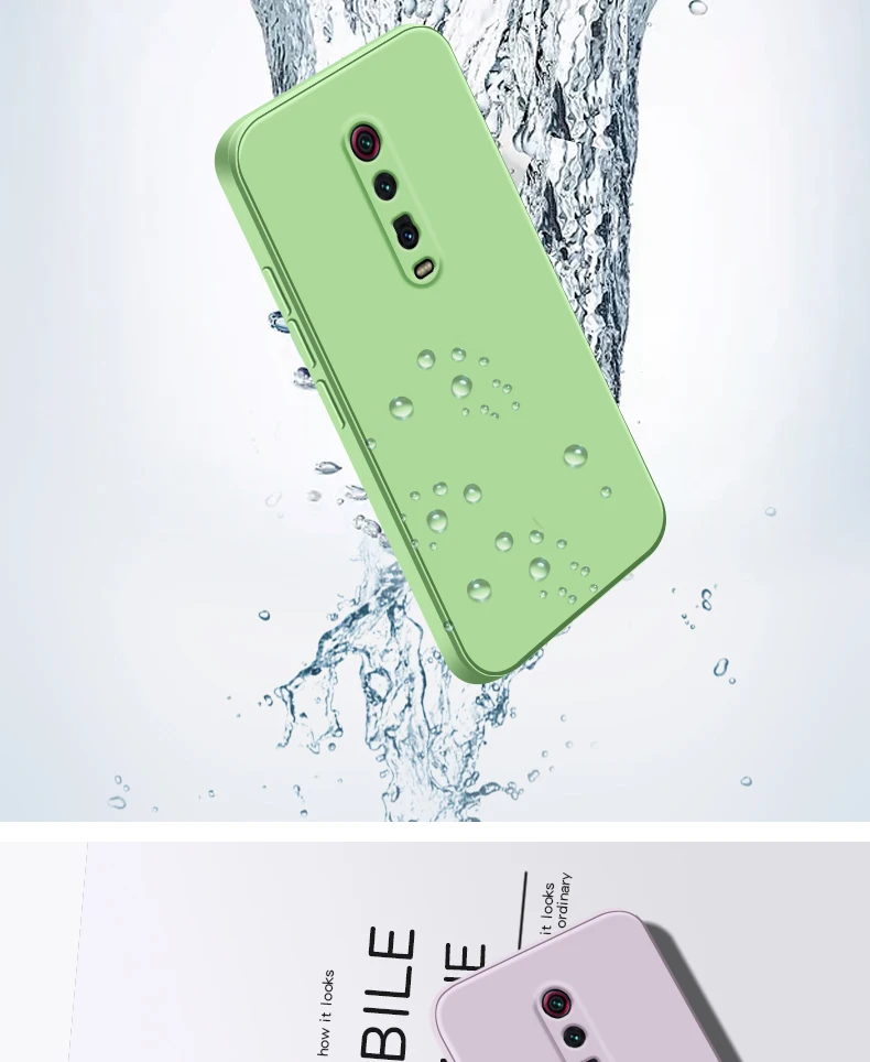 Original Square Liquid Silicone Case for Xiaomi Mi 9T Redmi K20 Pro Camera Lens Protective Soft Cute Phone Back Cover Mi9T 9TPro