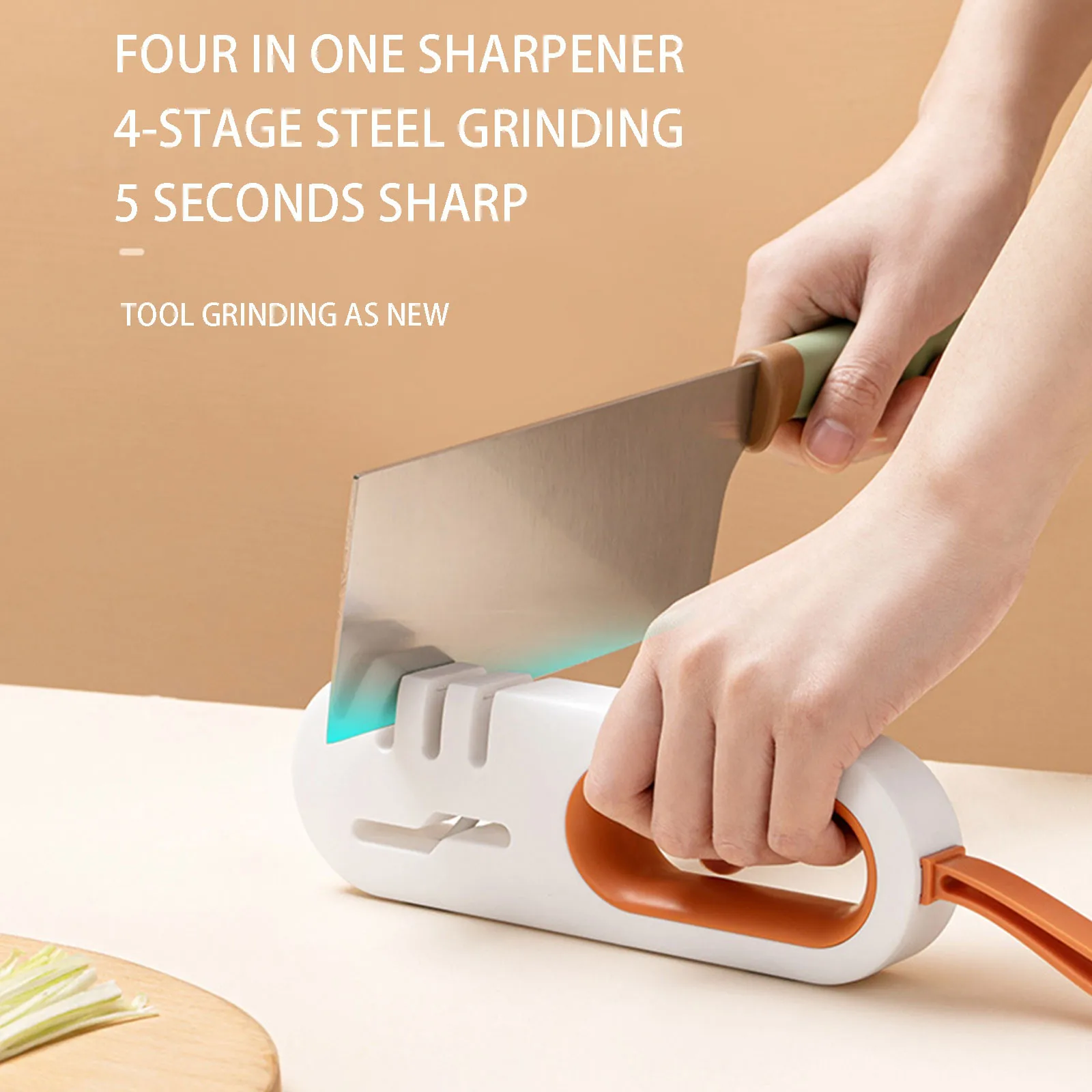 Xiaomi-cordel de silicona 4 en 1, afilador de cuchillos multifuncional antideslizante, afilador de cocina, tijeras de afilado rápido, herramienta de cocina