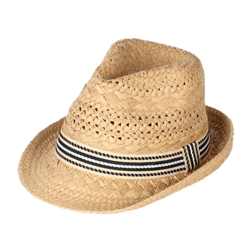 Summer Sunshade Lady Outdoor Wide brim Hat Panama Beach Resort Hat Collapsible Straw Hats for Women Spring Summer Autumn Paper