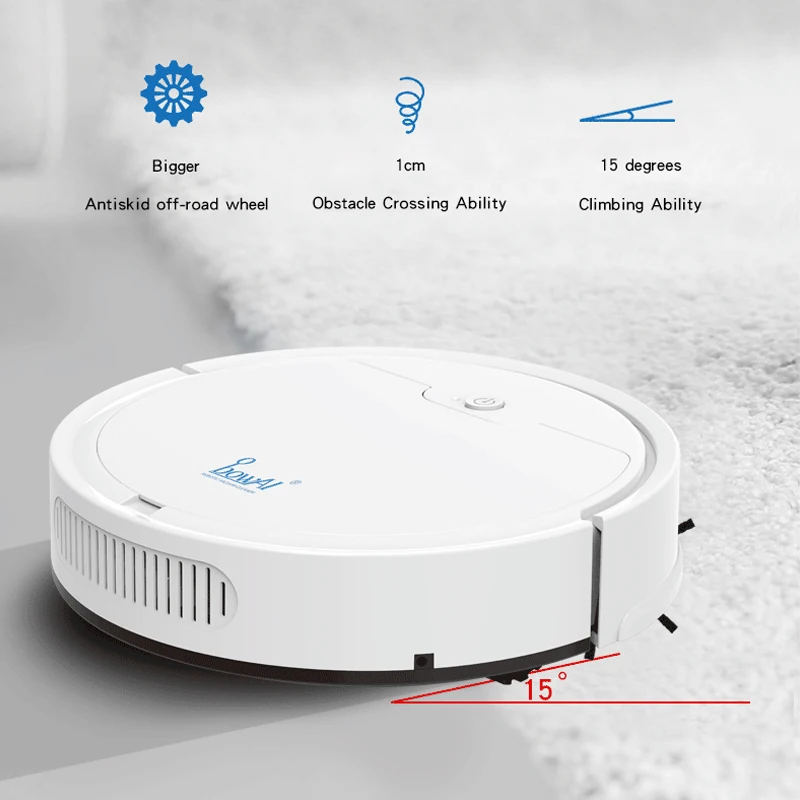 bowAI Litter Robot Ideal For Pet Hair，Hard Floor and Low Pile Carpet High Quality Intelligent Robot Vacuum Cleaner