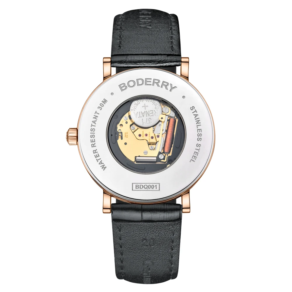 BODERRY Classic Men's Luxury Swiss Made Quartz Dress Watch Stainless Steel Sapphire Crystal BODERRY Classic Men's Luxury Swiss Made Quartz Dress Watch Stainless Steel Sapphire Crystal