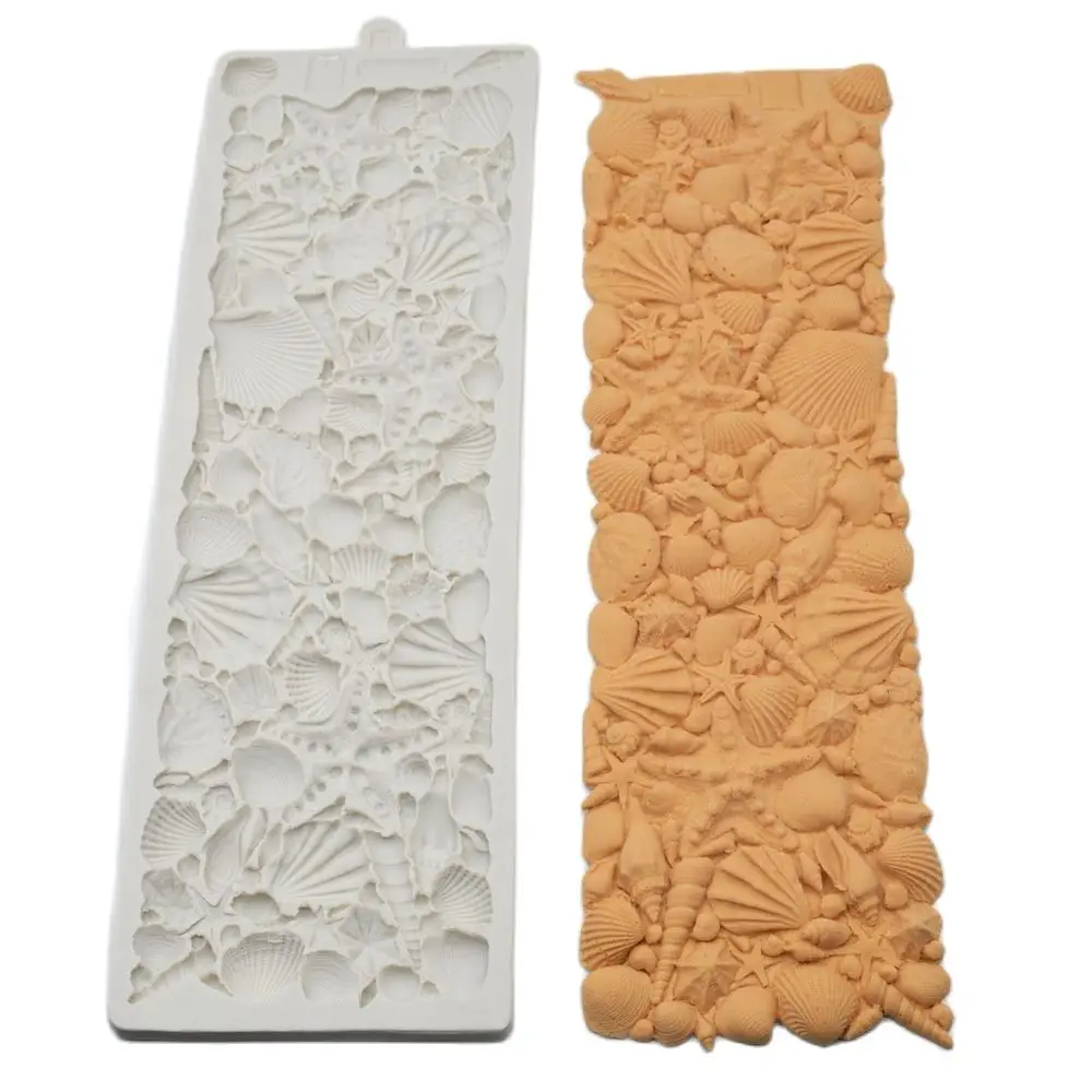 Sugar Shells Mould DIY Wedding Birthday Cake Mold Fondant Molds Silicone Molds For 3D Crafts Cake Decorating Tools K193