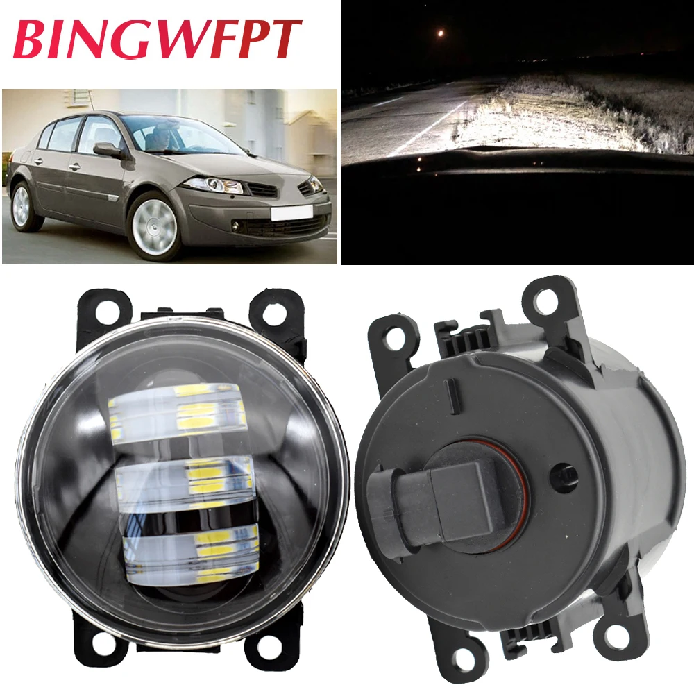 2pcs/set LED High Bright Fog Lamp Daytime Running Light Fog Light For Renault Megane 2 II Saloon LM0 LM1 2003-2015