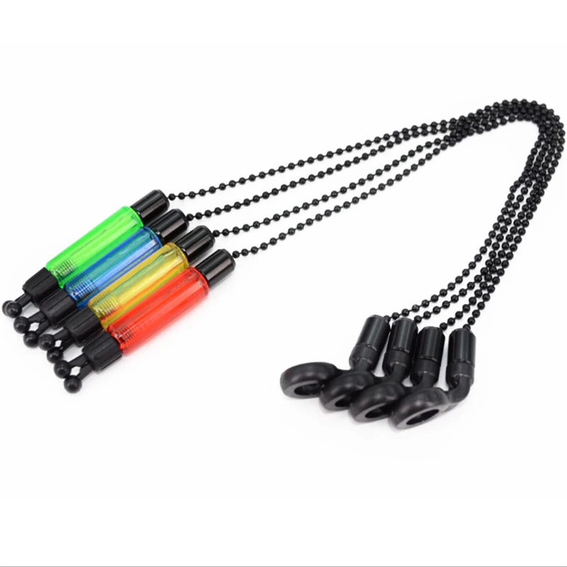 Bite Alarms Carp Fishing Hangers Bobbins Swingers Indicators Fishing Alarm Swinger Steel Chain 4 Color Bite Alarm Fishing Tools