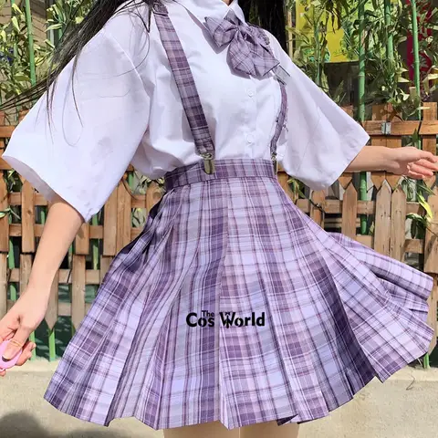 High Waist Summer Plaid Skirt for Girls THE COS WORLD