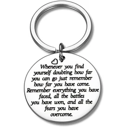 Encouragement Sobriety Sympathy Keychain for Women Men Cancer Survivor Awareness Gift Friend Inspirational Stay Strong Gift
