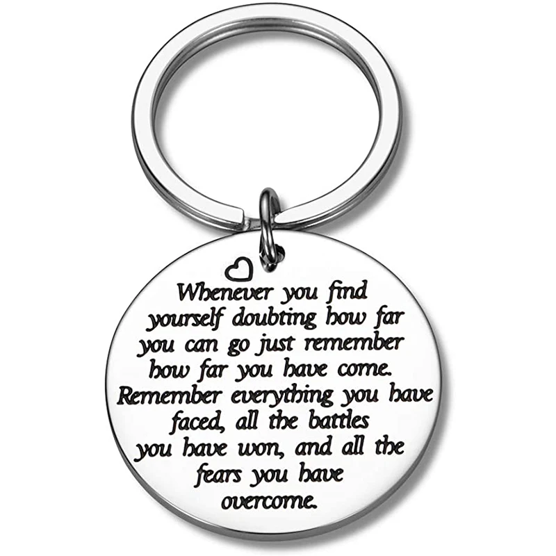 Encouragement Sobriety Sympathy Keychain for Women Men Cancer Survivor Awareness Gift Friend Inspirational Stay Strong Gift