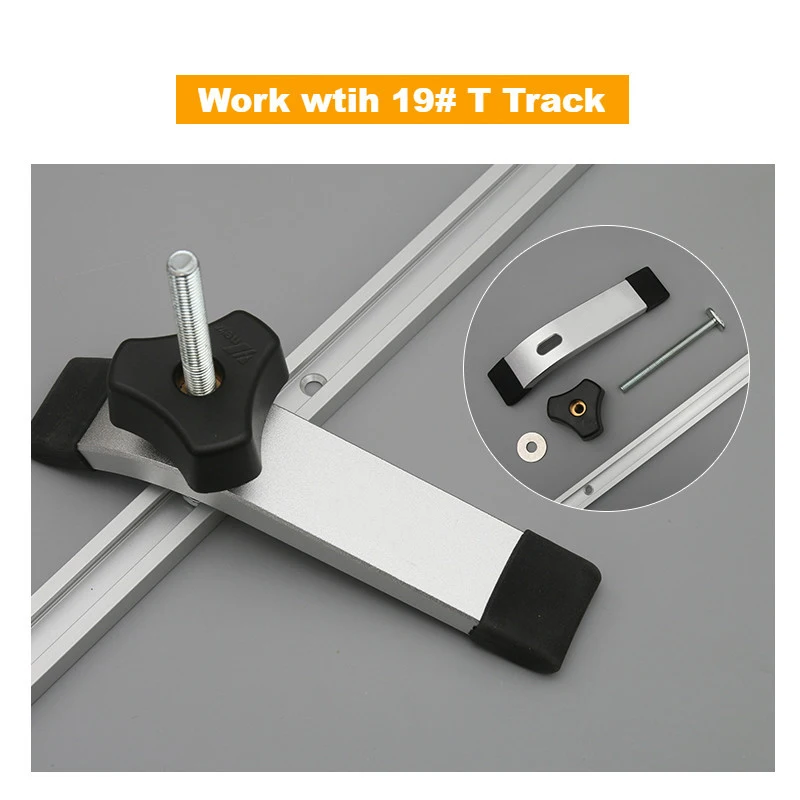 

T-Track Hold Down Clamp Woodworking Chute Rail Table Saw Clamps High Strength Aluminum Alloy T Track CNC Router Clamp