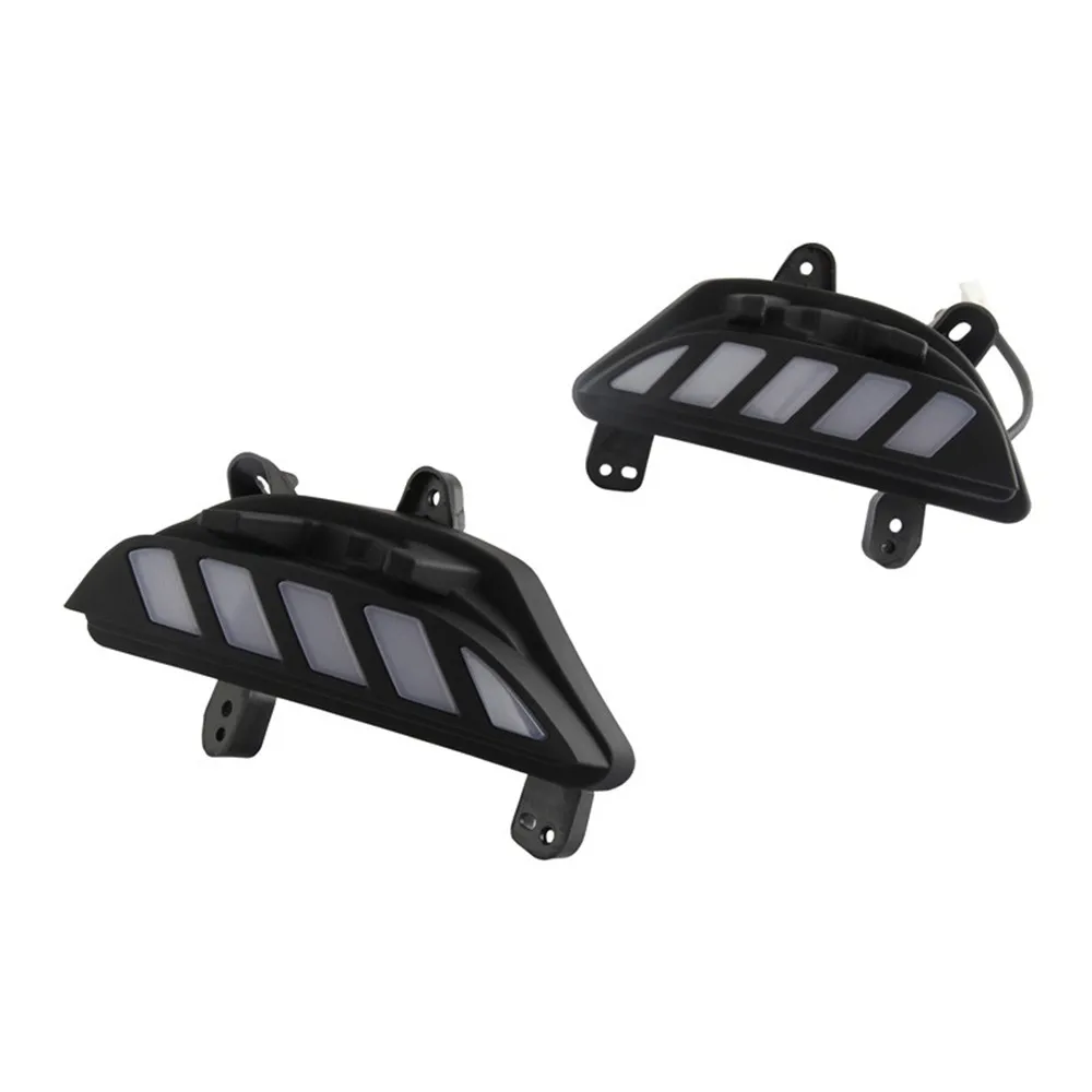 

July King Car Daytime Running Lights Compatible for Mazda 3 Axela 2014 2015 2016, 6000K LED DRL + Streamer Yellow Turn Signals