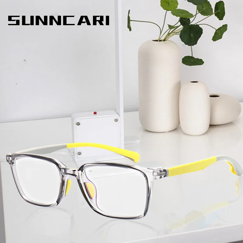 Kids Anti Blue Light Blocking Glasses Children Optical Frame Eyeglasses Boys Girls Computer Transparent Eyewears