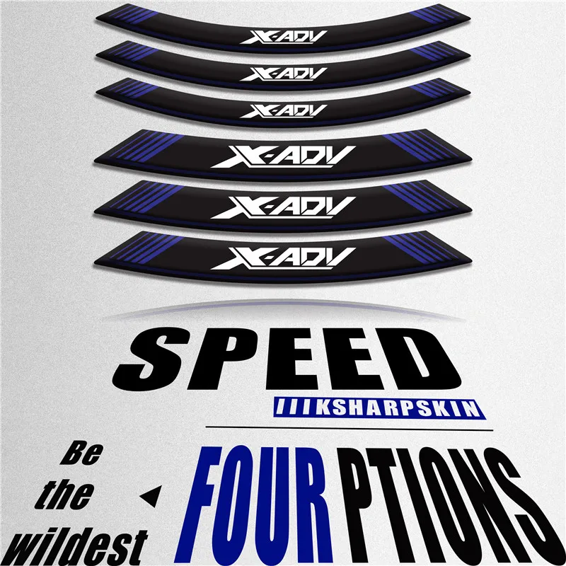 

New 8X Motorcycle Rim Tire stickers personalized Decorative decals wheel foil for Honda X-ADV XADV xadv750