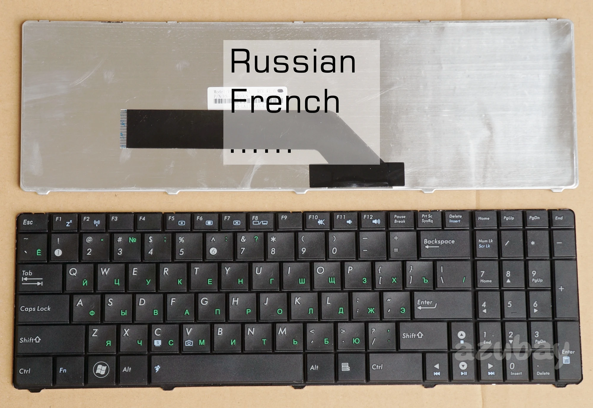 French Russian Keyboard for Asus K51AE K51IO K60 K60I K60IJ K60IL K60IN K61 K61IC K62 K62F K62JR K70A K70AB K70AC K70AD K70AE