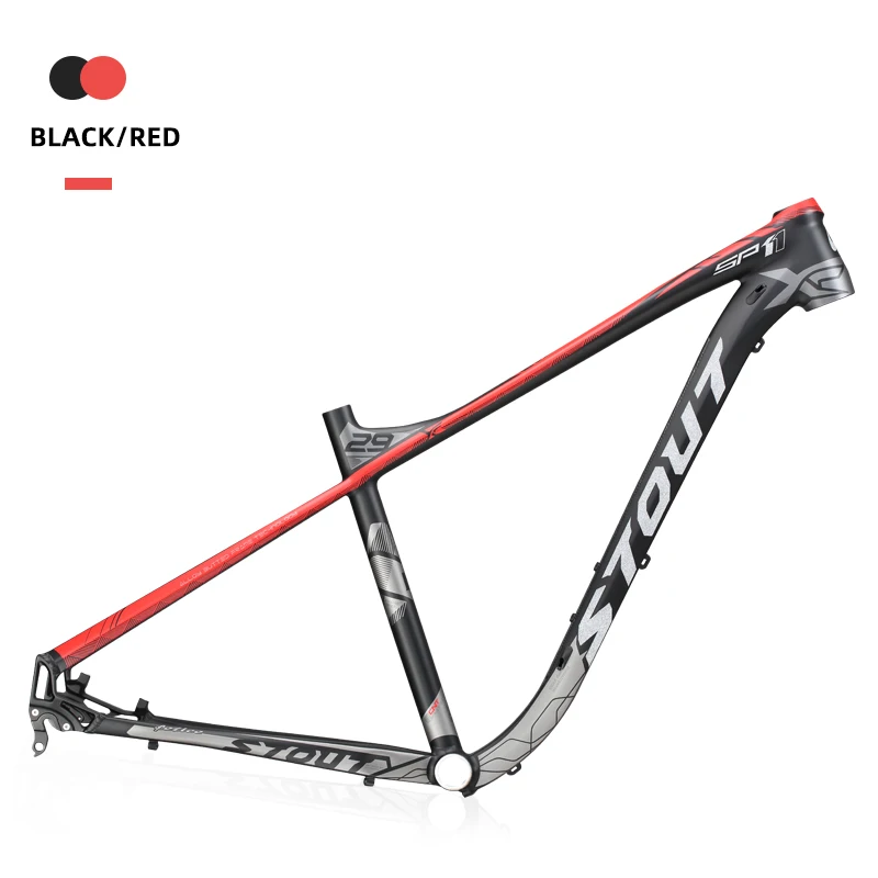 Stout Aluminum MTB Frame 12X142 Thru-Axle or Quick Release 29er Disc Bicycle Frame With Smooth Welding Internal Cable