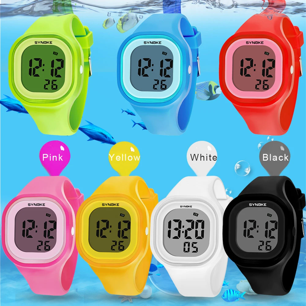 Relojes deportivos impermeables para hombre y mujer, reloj electrónico con esfera cuadrada, Digital, regalo para niño y niña