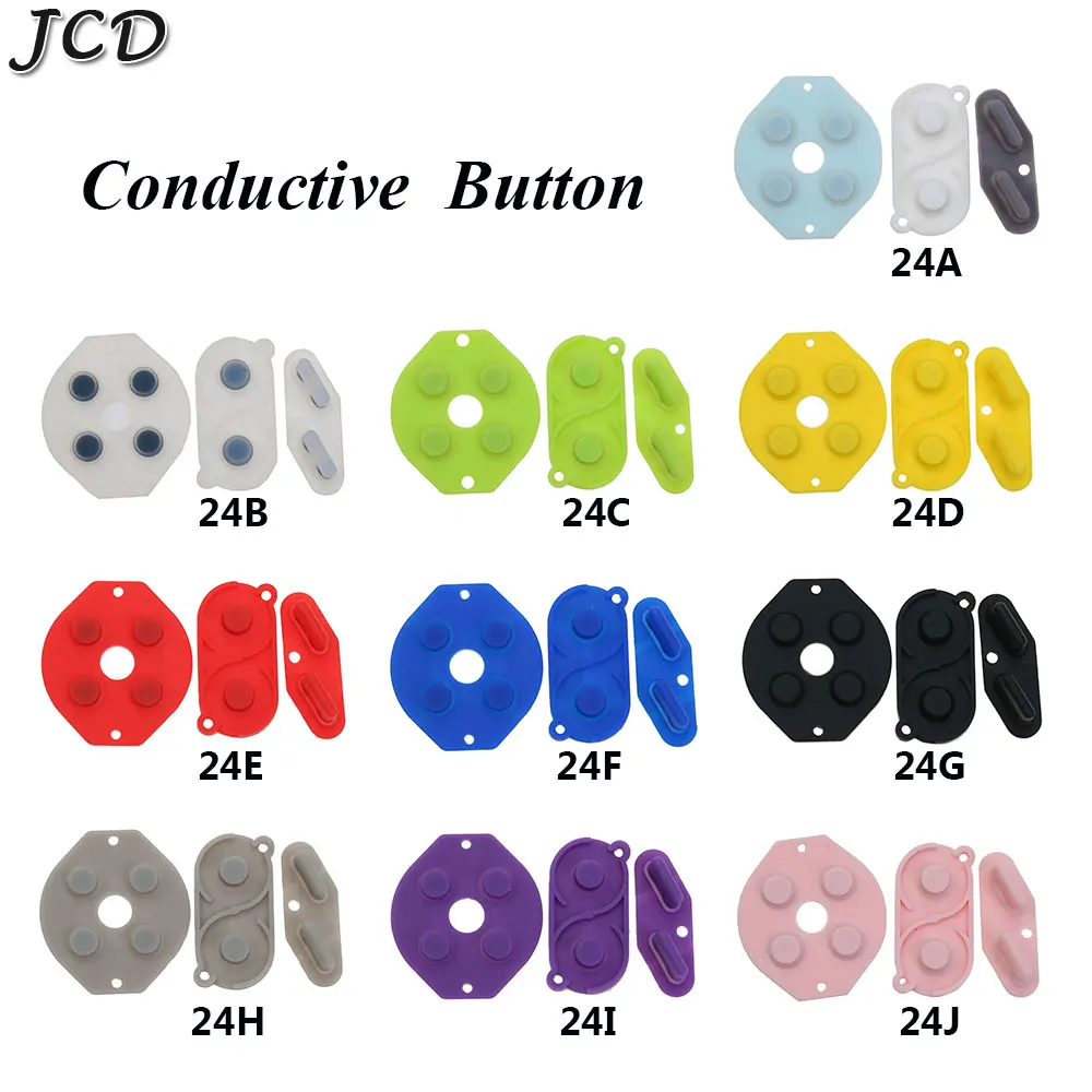 JCD Rubber Conductive D-pad Buttons for GameBoy Classic for GB DMG A B buttons DiIY Button Set Replacement