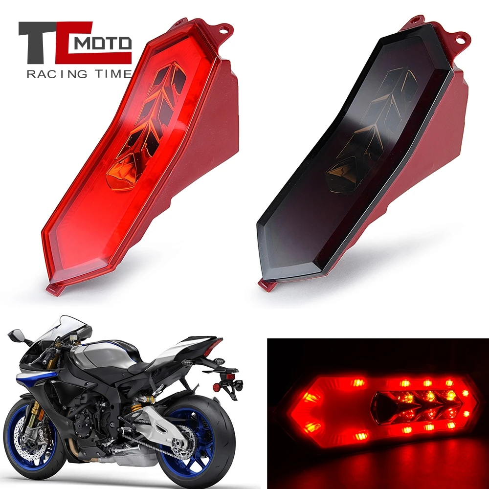 

For Yamaha YZF R1 R6 R7 R1M R1S YZF-R1 2015-2021 Tail Light Integrated Turn Signals Brake Lamp Motorcycle Tail Turn Flasher lamp