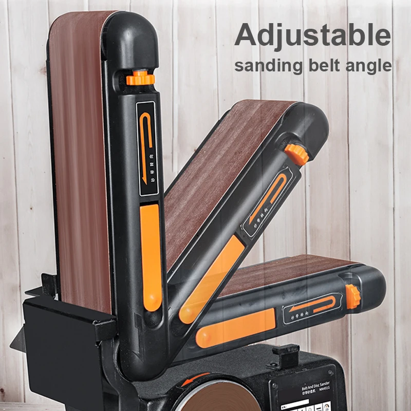 550W Desktop Abrasive Belt Sanding Machine Sandpaper Machine Adjustable table Sander Woodworking Polishing Tool Decoration DIY