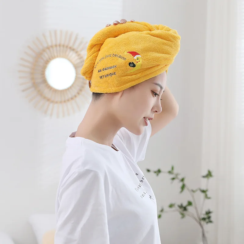 1 Pcs Microfiber Hair Turban Shower Cap Quickly Dry Hair Shower Hat Wrapped Towel Bathing Cap Bathroom Accessories