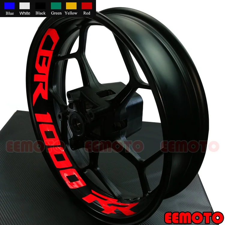 4 X Custom Iner Rims Decals Wheels Reflective Stickers Stripes Waterproof Motorcycle For CBR 600 1000 RR 250R 300R 500R 650R