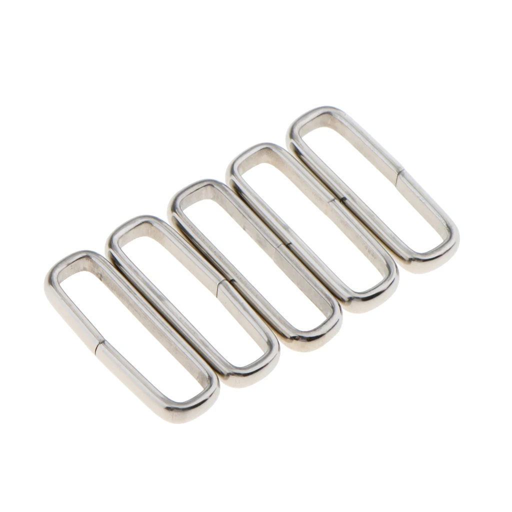 20Pcs Stainless Steel Watch Strap Retaining Keeper Hoop Loop Buckle Holder Ring