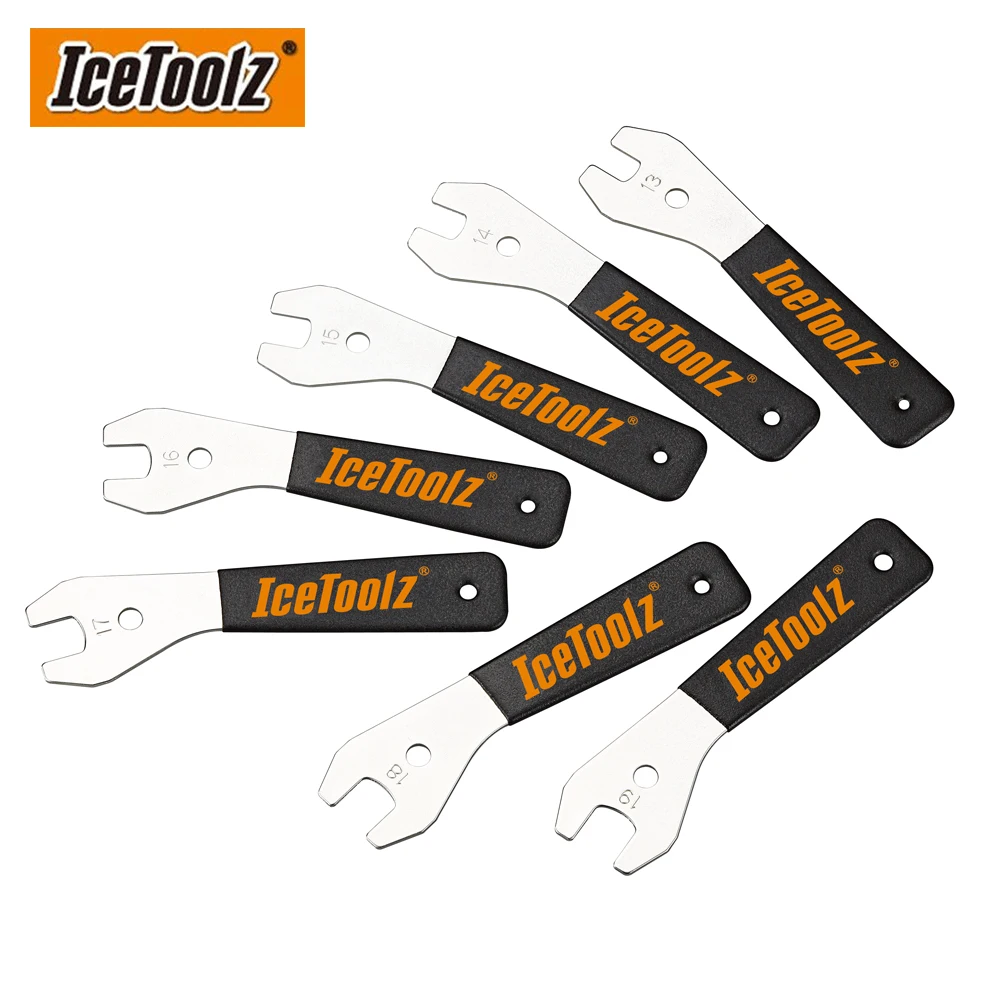 Icetoolz Bicycle Cone Hub Wrench Set 47X7 13 14 15 16 17 18 19mm Cone Wrench Set Hardened Steel Superior Quality