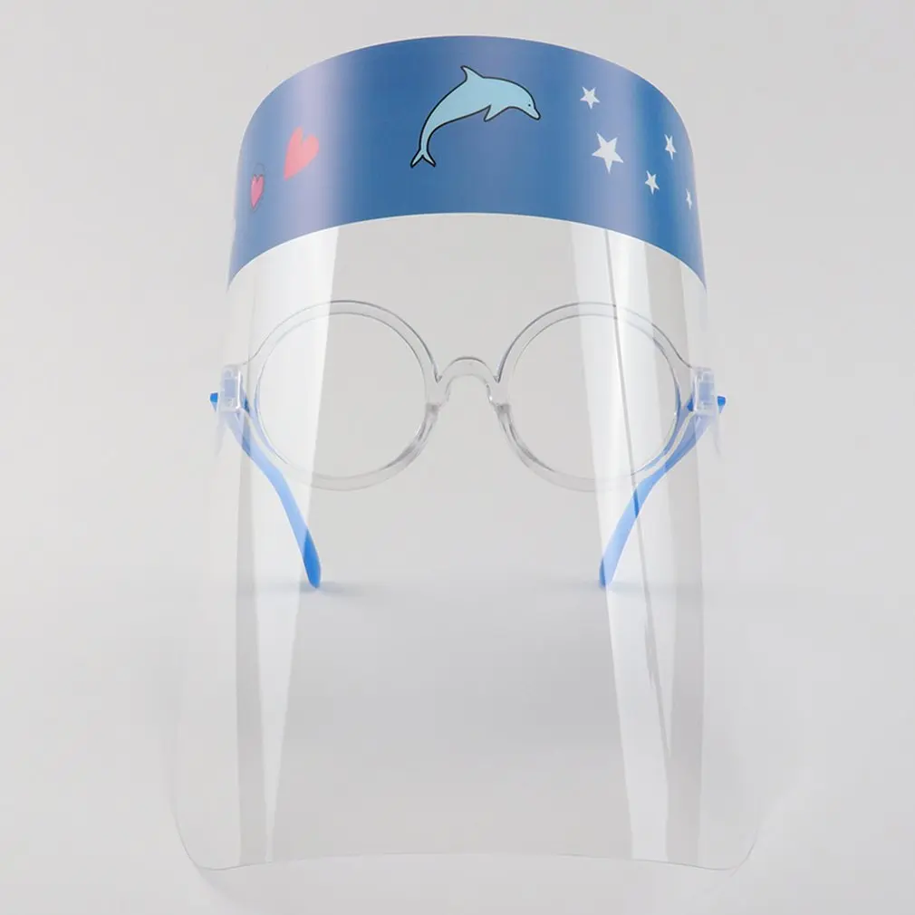 Cartoon Glasses Frame Protective Mask Anti-splash Face Shield Glasses Transparent Protective Isolation Goggles For Children