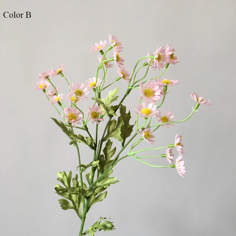 Artificial Daisy Flowers plastic Fake Chamomile Flowers Stamen Small Daisy for Wedding Home Table Decor