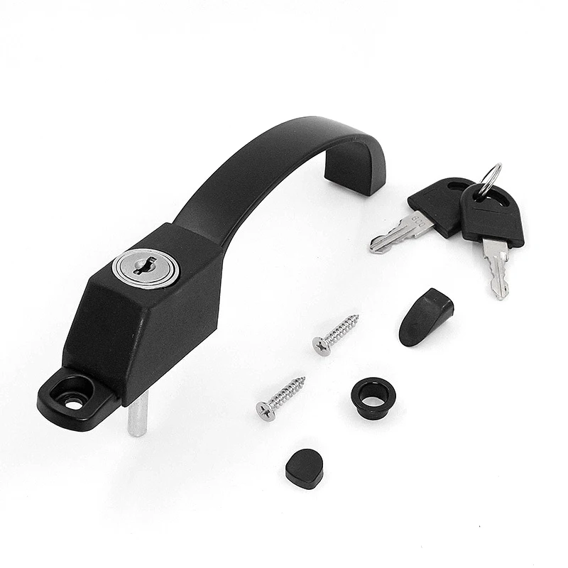 

1 шт., ручка экрана из сплава, противоугонная пряжа, оконный замок, дверная ручка, черная с замком/ручкой переключателя