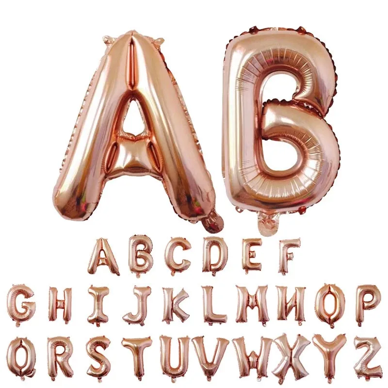 

Letter Balloon Chiffre Aid Moubarak Number Balloon Rose Gold For Happy Birthday Girl Gender Reveal Party Supplies Wedding Decor